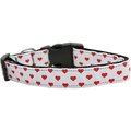 Unconditional Love White and Red Dotty Hearts Nylon Dog Collars Large UN918877